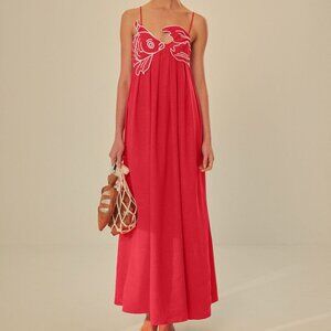 Farm Rio red fish dress